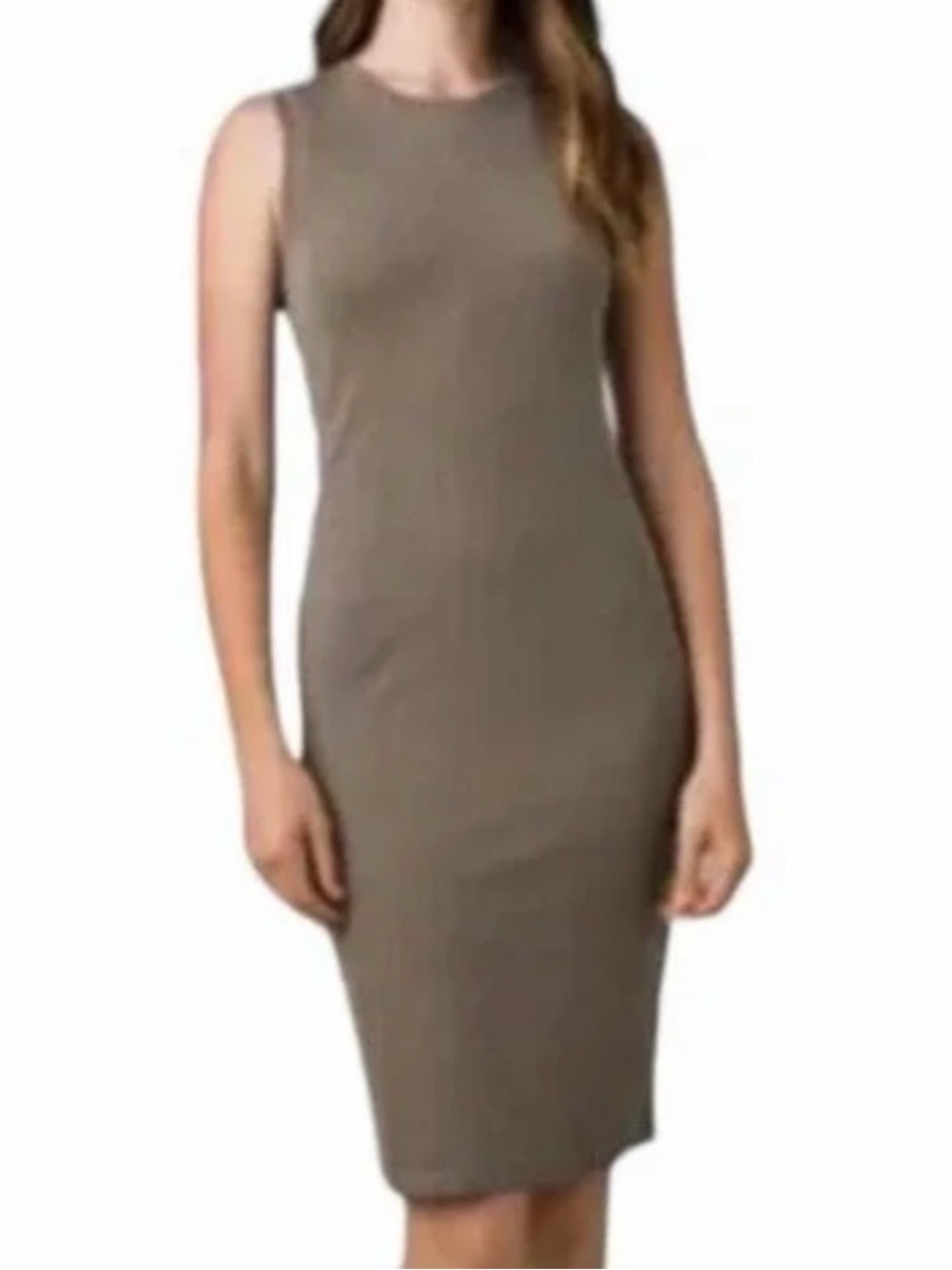 Prana Becksa Ribbed Tank Sun Protection UPF50+ Dress in Mink Heather Size Medium